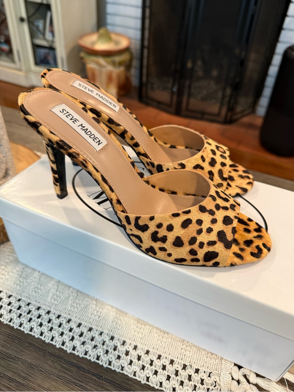 Steve Madden Leopard Erin Heels